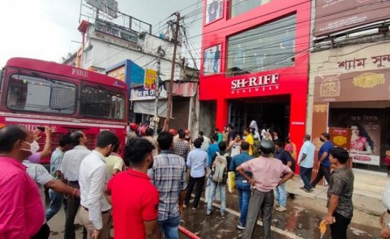 Fire sparked out of Short-Circuit in Agartala Kaman Chowmuhani SH-RIFF showroom